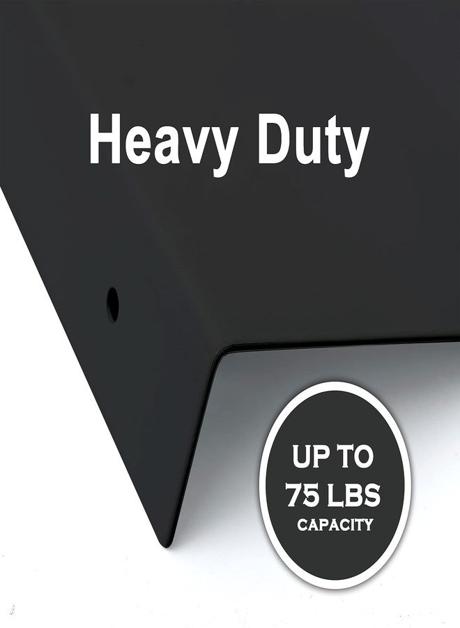SIMOND STORE Black Metal Shelf - Wall Mount Shelf - Steel Industrial Heavy Duty Renter Friendly Shelves, Black Floating Shelves (36" X 8" X 2.5") - Image 5